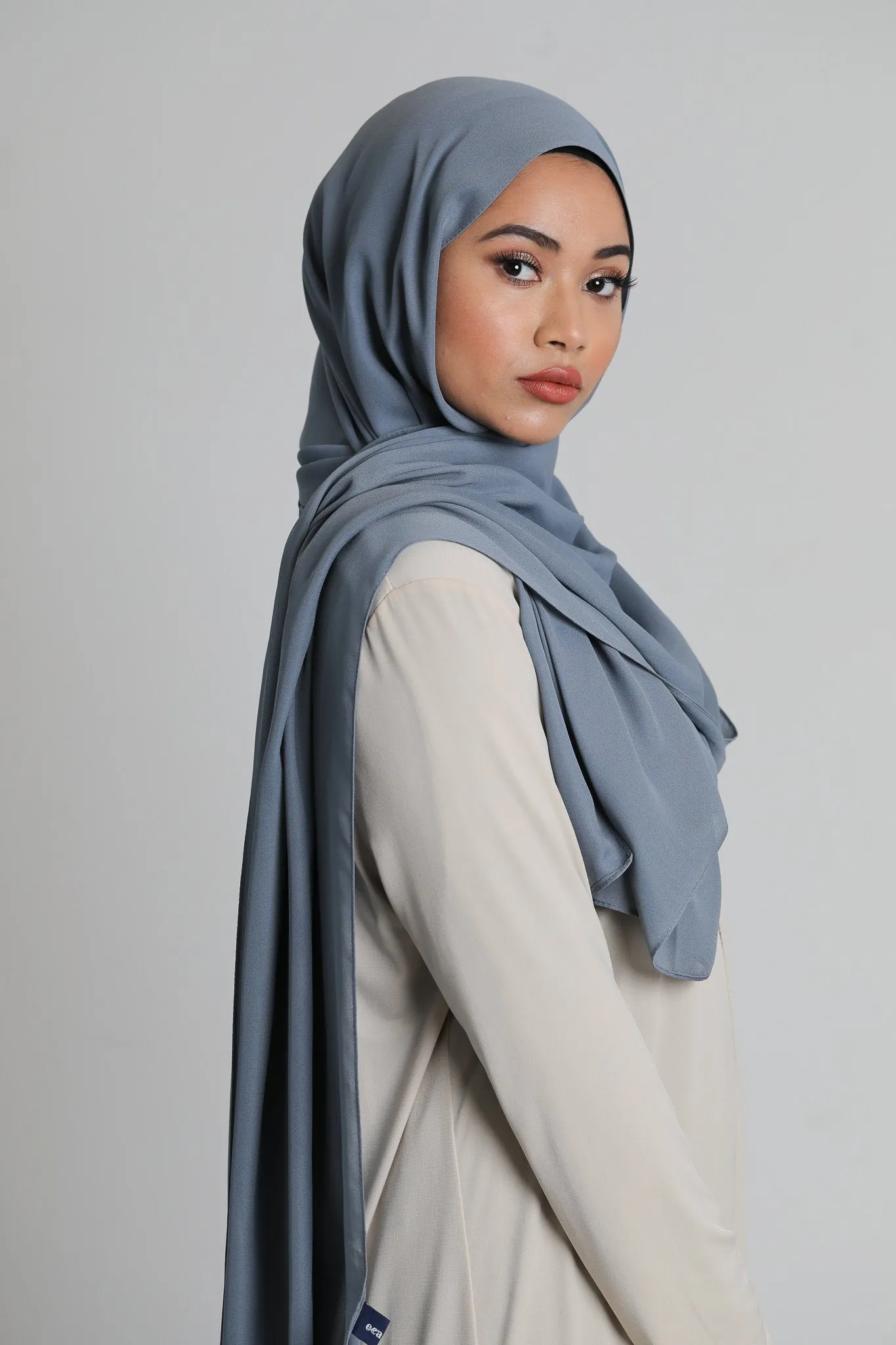 Chiffon Scarf | Pigeon Blue