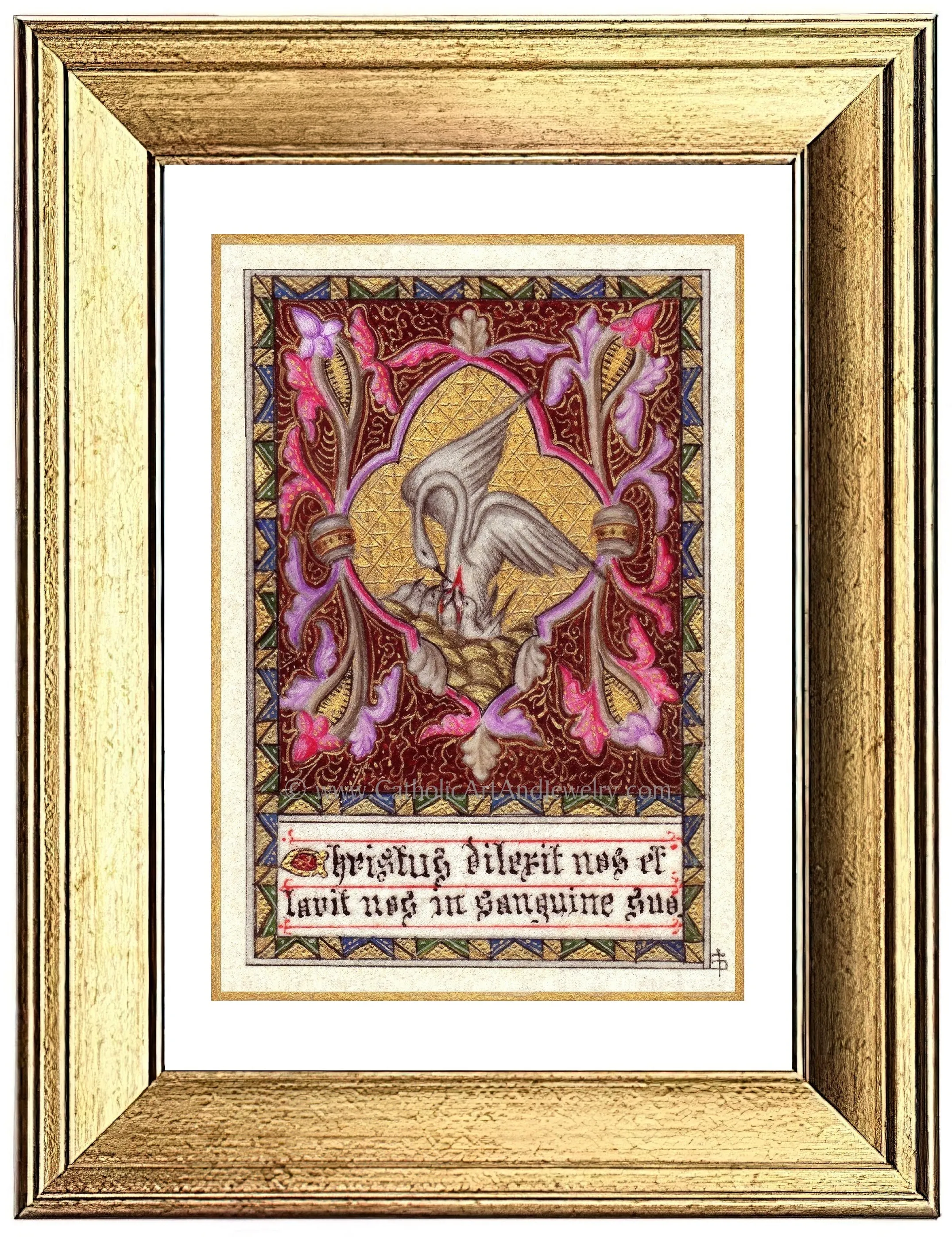 Christ Loves Us and Washes Us in His Blood – Pelican Symbol of Christ – 4 sizes – Catholic Gift – Archival Quality