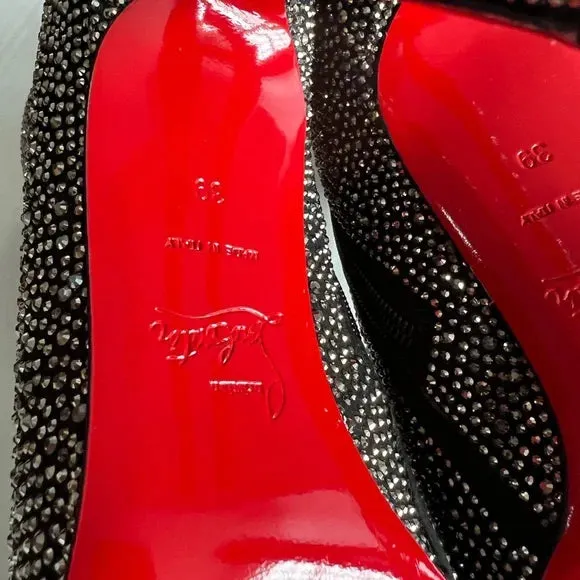 Christian Louboutin So Kate Custom AB Crystal Swarovski Boots Booties Ankle Boots