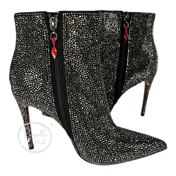Christian Louboutin So Kate Custom AB Crystal Swarovski Boots Booties Ankle Boots