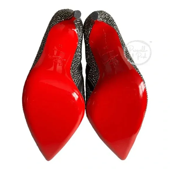 Christian Louboutin So Kate Custom AB Crystal Swarovski Boots Booties Ankle Boots