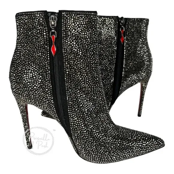 Christian Louboutin So Kate Custom AB Crystal Swarovski Boots Booties Ankle Boots