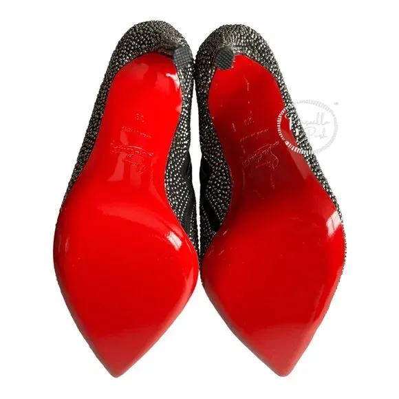 Christian Louboutin So Kate Custom AB Crystal Swarovski Boots Booties Ankle Boots