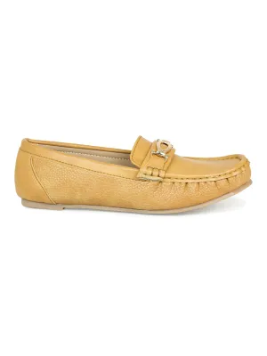 Classic Mocassins With Golden Saddle Trim