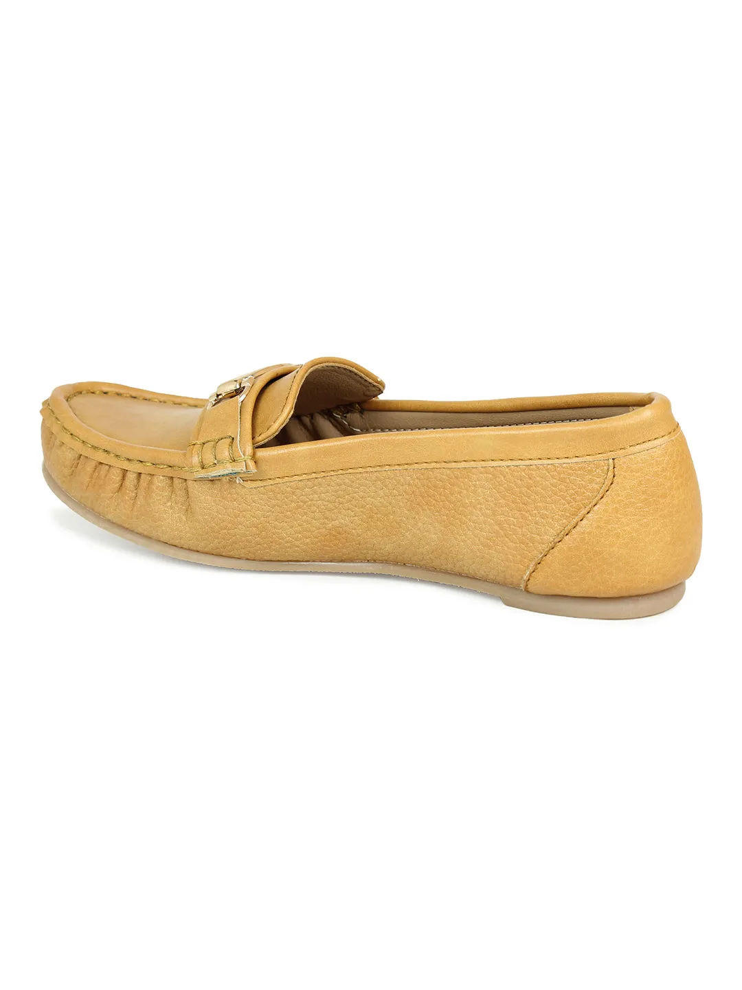 Classic Mocassins With Golden Saddle Trim