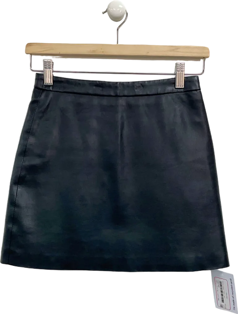 Dancing Leopard Black Mini Skirt UK 6
