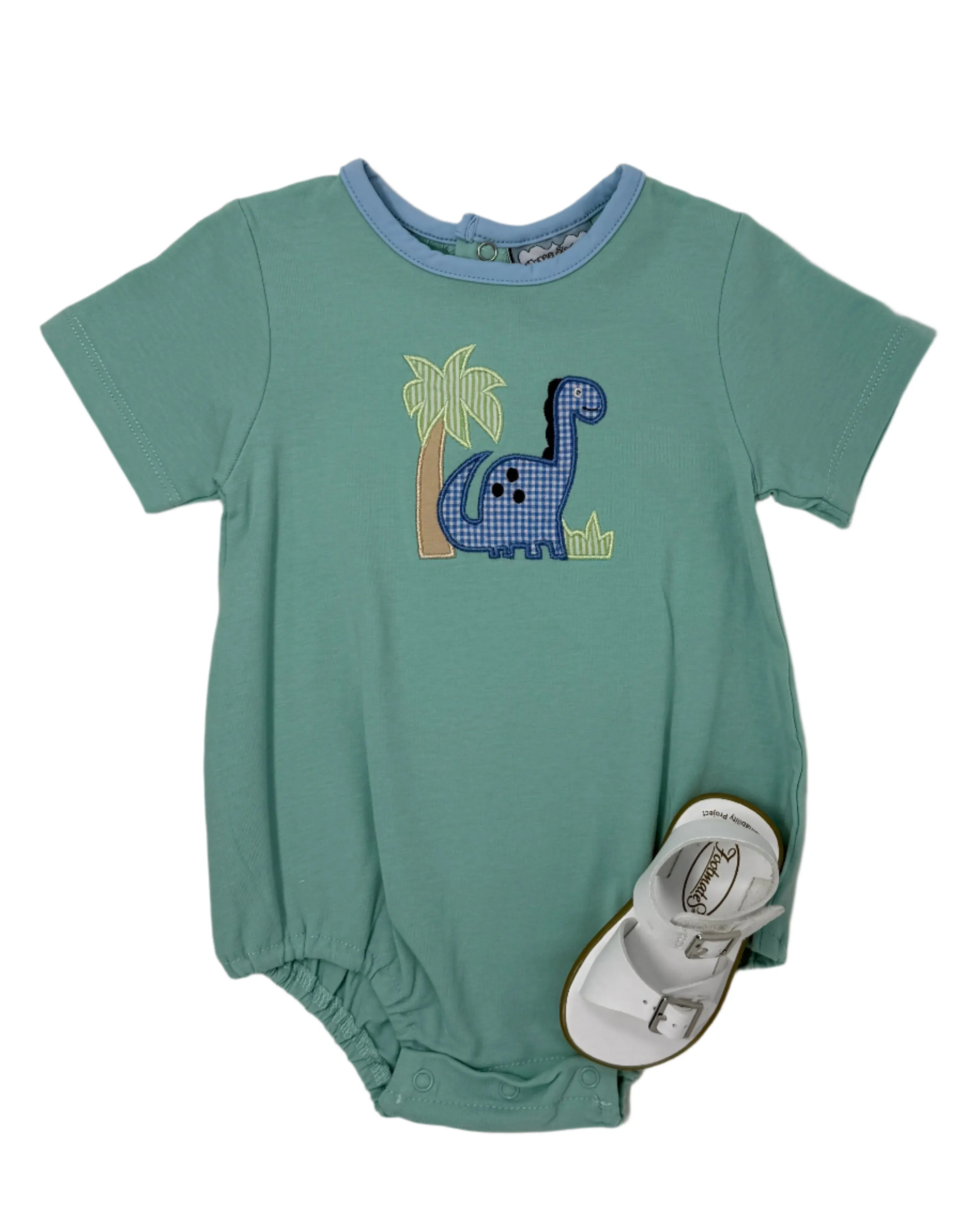 Dinosaur Applique Boys Bubble