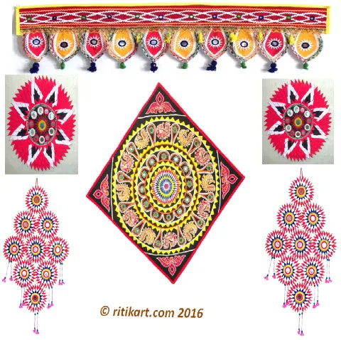 Diwali Combo Offer Pipili Chandua with Door Jhalars, Stars