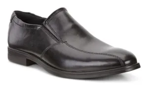 Ecco Men's 621654 Melbourne Black Leather Bike Toe Slip On Dress Shoe