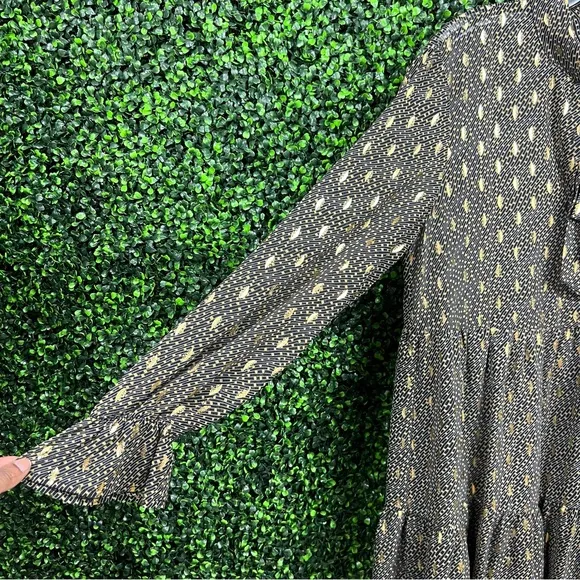 ELAN | Metallic Accent Tiered Dress
