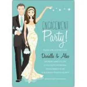 FORMAL BRUNETTE COUPLE - BLANK STOCK INVITATIONS