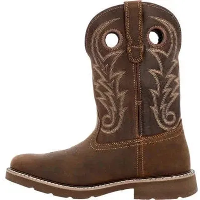Georgia Men's Core 37 11" Soft Toe WP Western Work Boot -Brown- GB00691