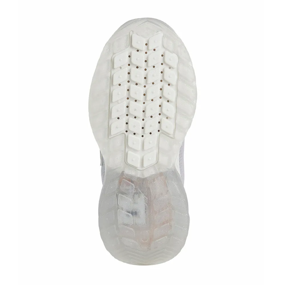 Geox J Spaziale Girl Silver Trainers