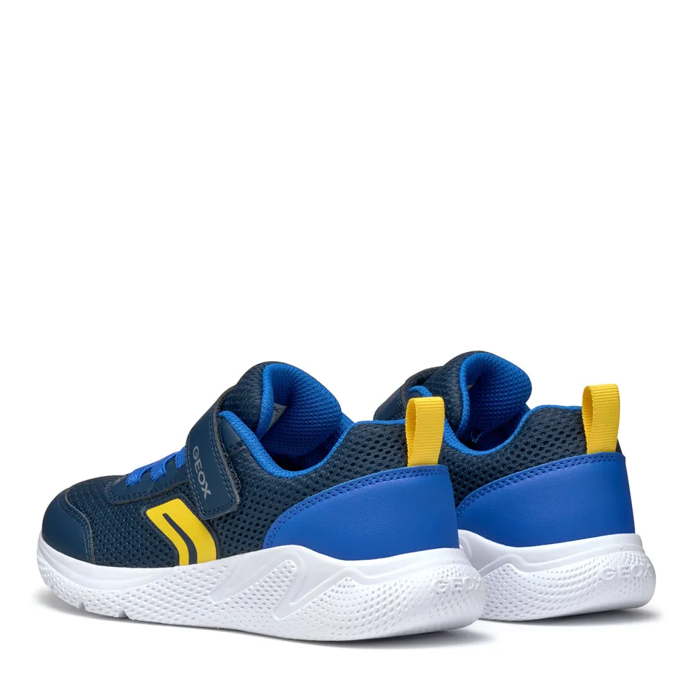GEOX J Sprintye B. A - MESH GEOBUCK Navy/Royal Yellow
