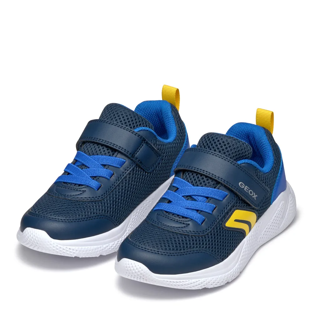 GEOX J Sprintye B. A - MESH GEOBUCK Navy/Royal Yellow