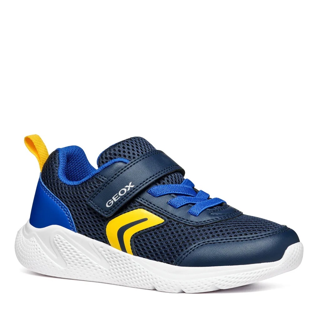 GEOX J Sprintye B. A - MESH GEOBUCK Navy/Royal Yellow