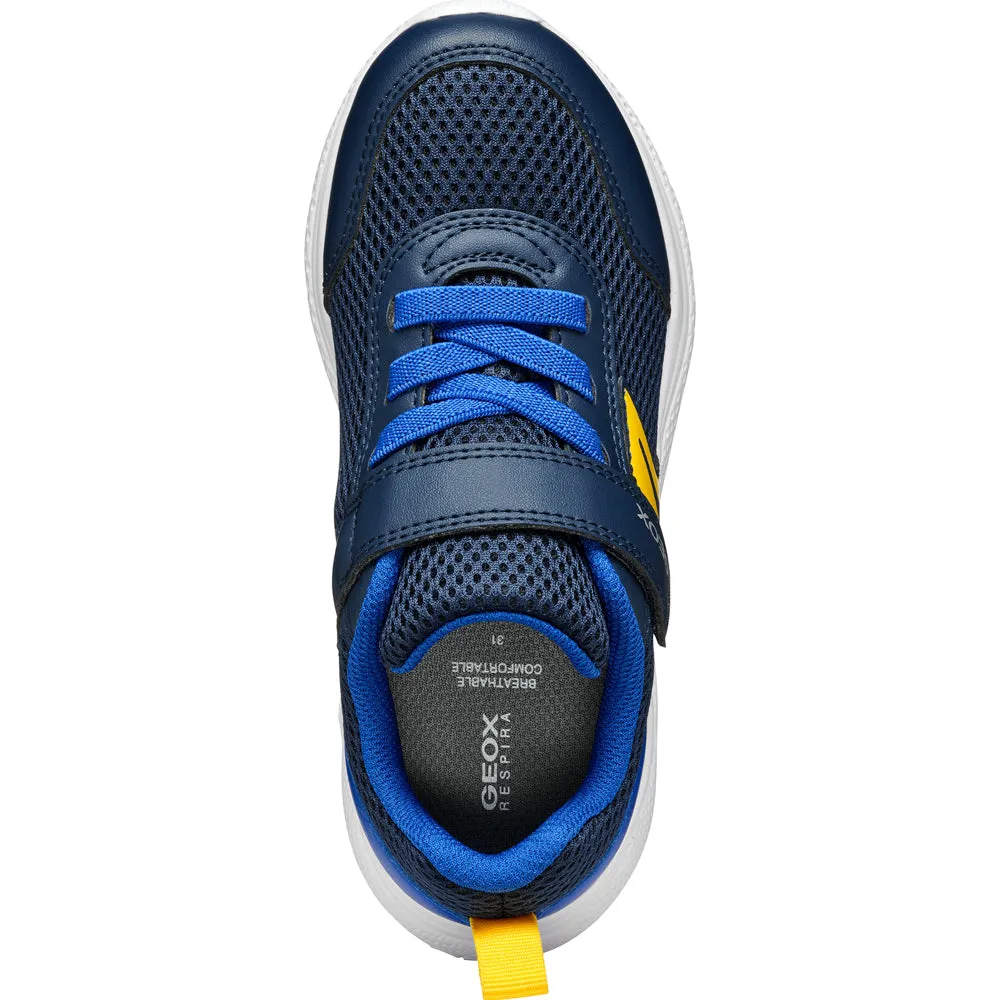 GEOX J Sprintye B. A - MESH GEOBUCK Navy/Royal Yellow