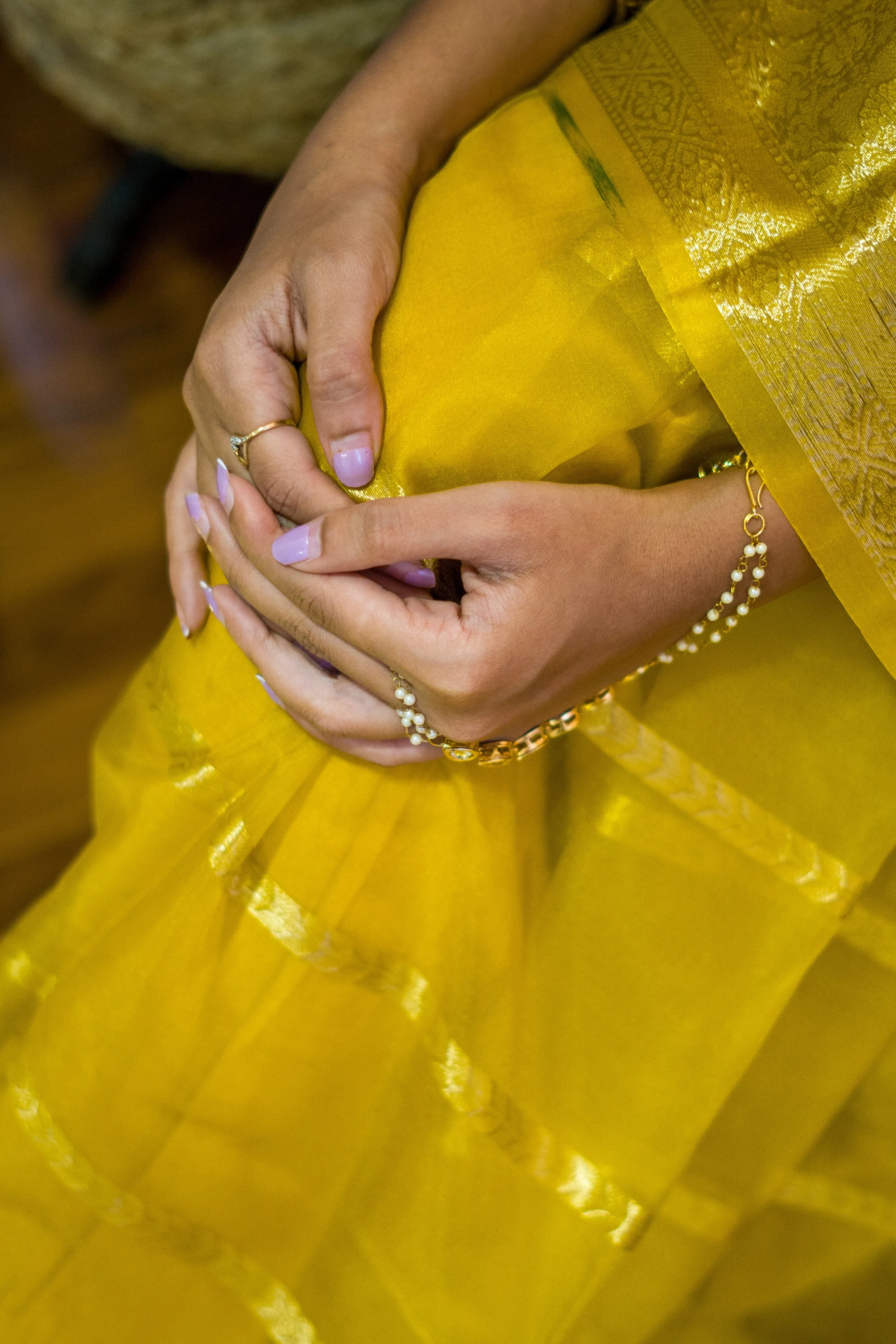 Gold Yellow Banarasi Kora Silk Occasion Saree online