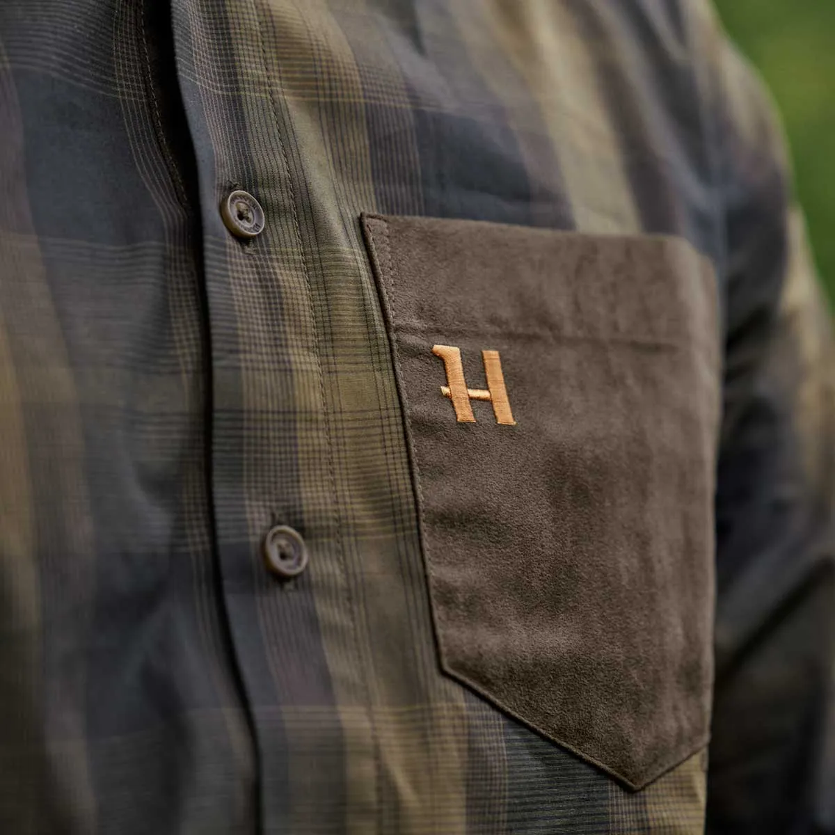 HARKILA Akkan Shirt - Mens - Willow Green / Shadow Brown
