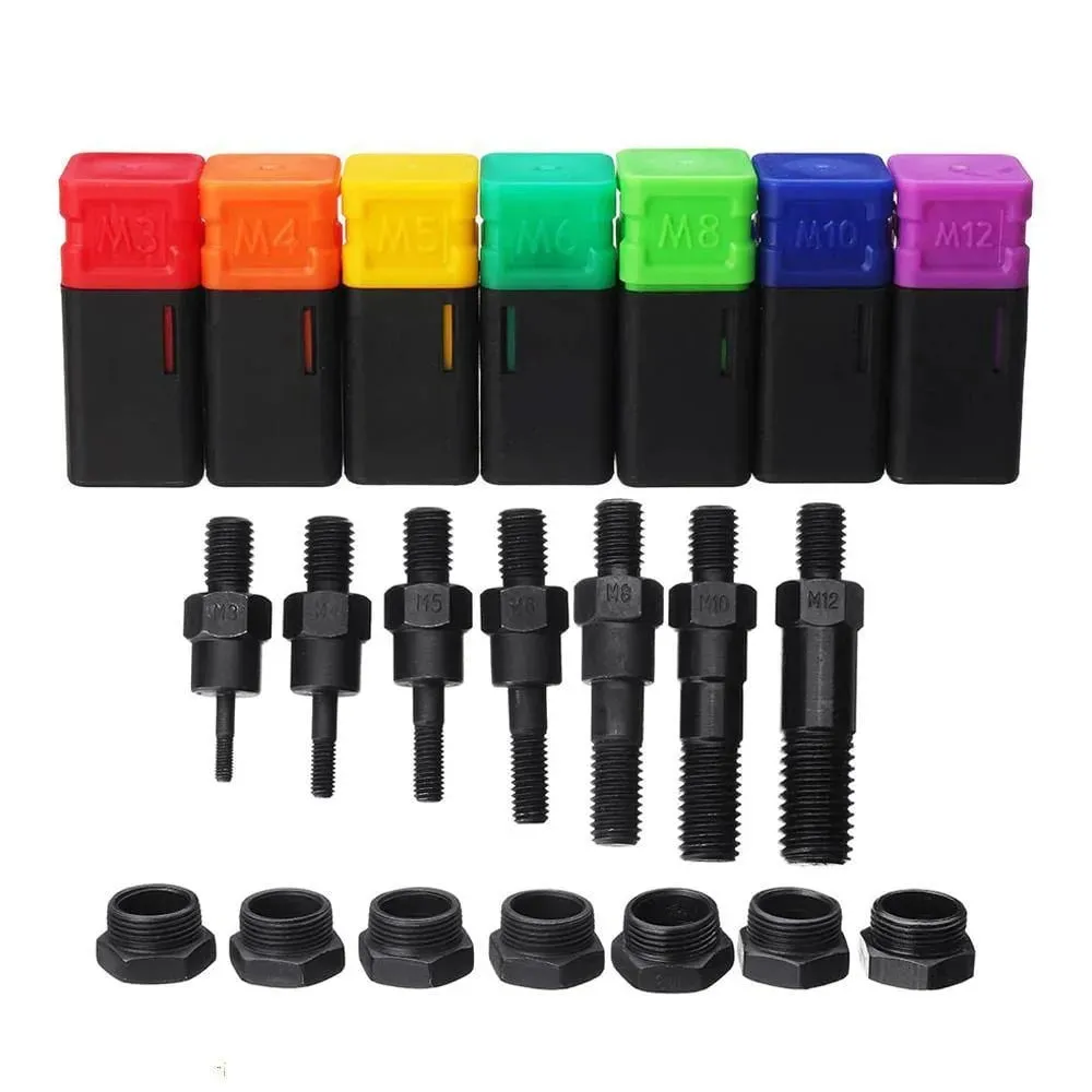 HEAVY DUTY HAND RIVETER NUT RIVET REPAIR TOOL RIVNUT GUN NUTSERT M3-M12 MANDRELS