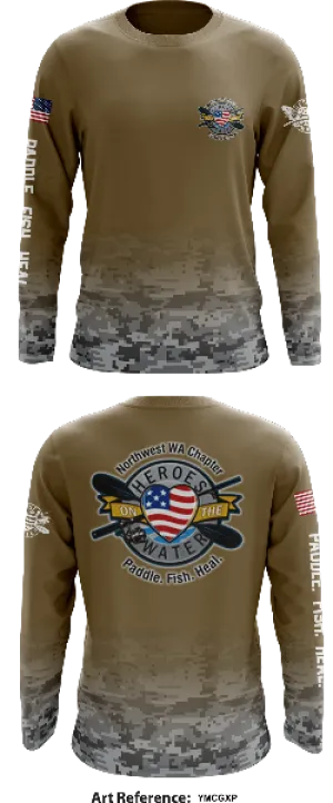 Heroes on The Water Northwest WA Chapter Store 1 Core Men's LS Performance Tee - YMcgxP