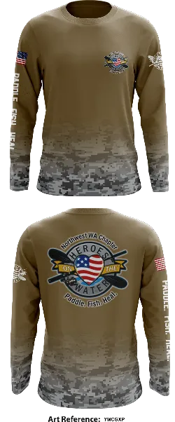 Heroes on The Water Northwest WA Chapter Store 1 Core Men's LS Performance Tee - YMcgxP
