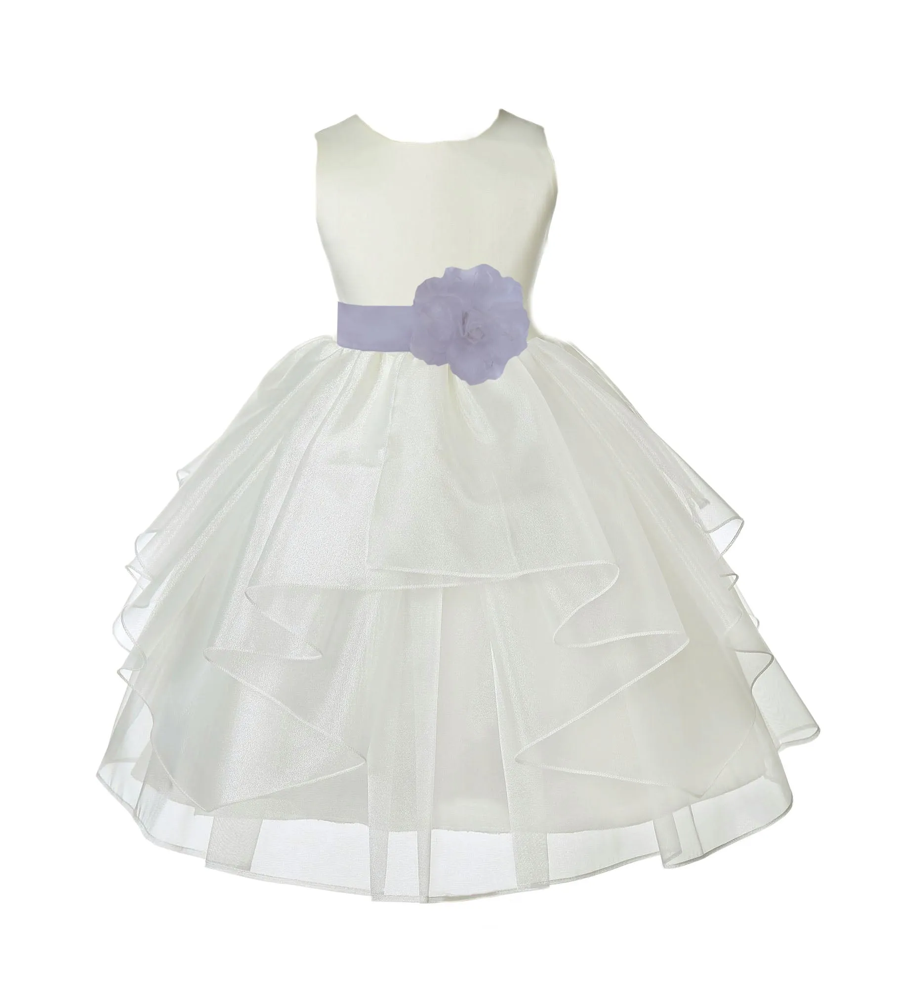 Ivory Shimmering Organza Flower Girl Dress Wedding Junior Bridesmaid Pageant Special Events 4613S(5)