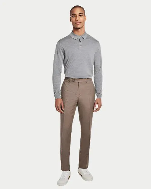 JACK VICTOR | Redfern Long Sleeve Polo | Grey