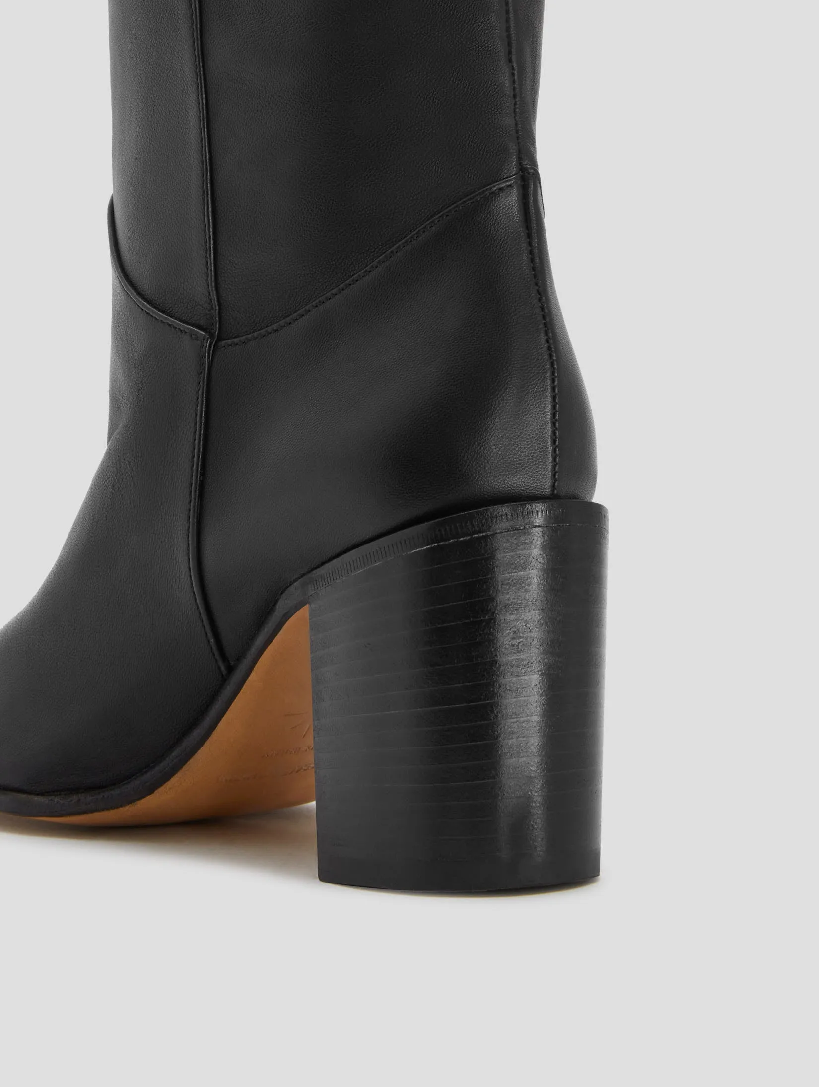 JANIS 80MM OVER THE KNEE BOOT IN BLACK NAPPA -Woman