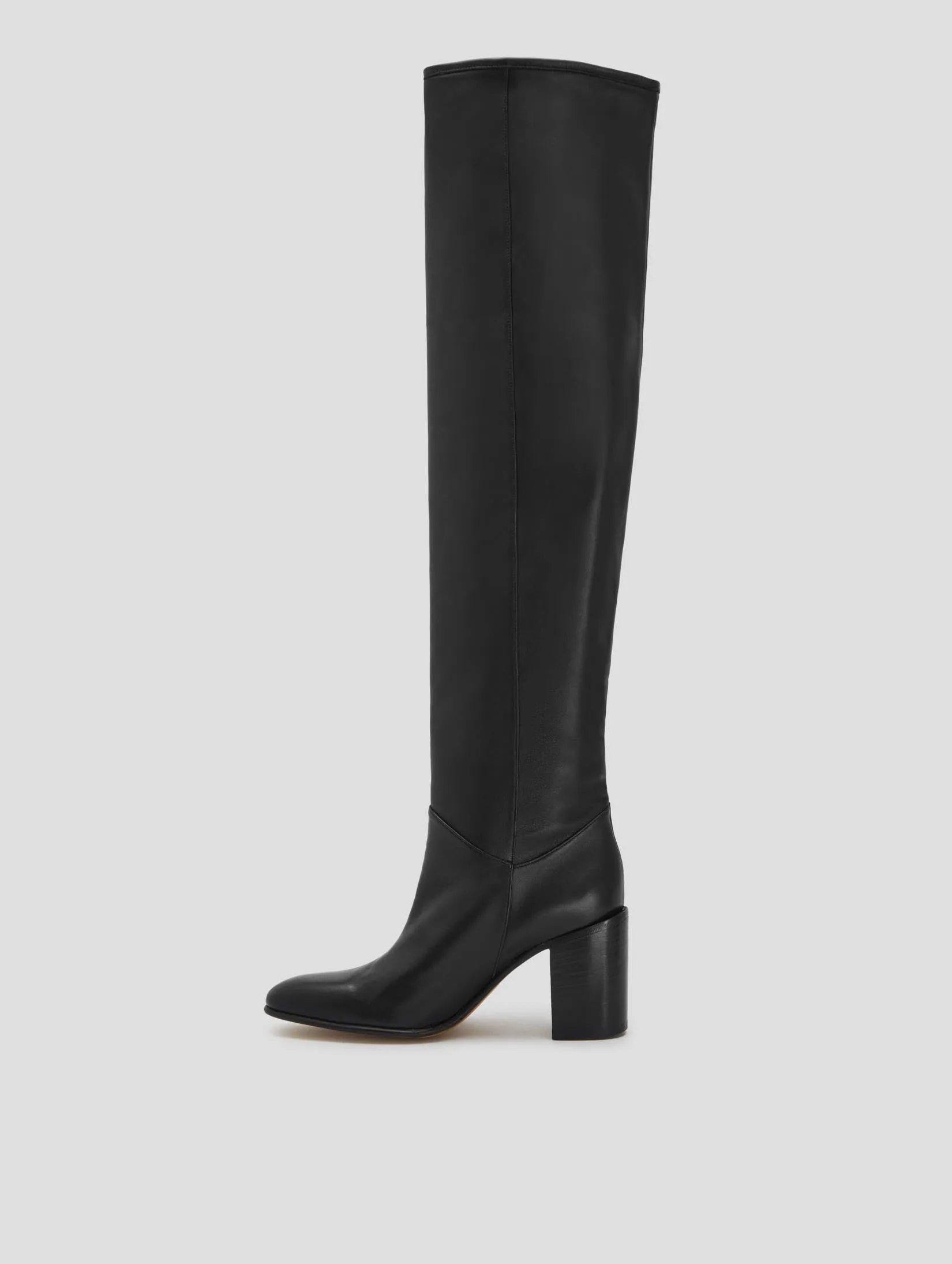JANIS 80MM OVER THE KNEE BOOT IN BLACK NAPPA -Woman