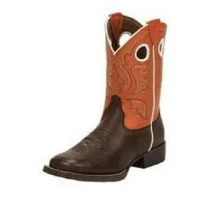 Justin Kids' Bent Rail Chocolate SQ Toe Boots 314JR