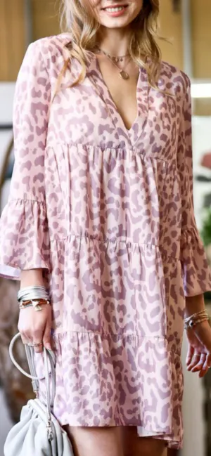 LEOPARD PRINT MIDI DRESS