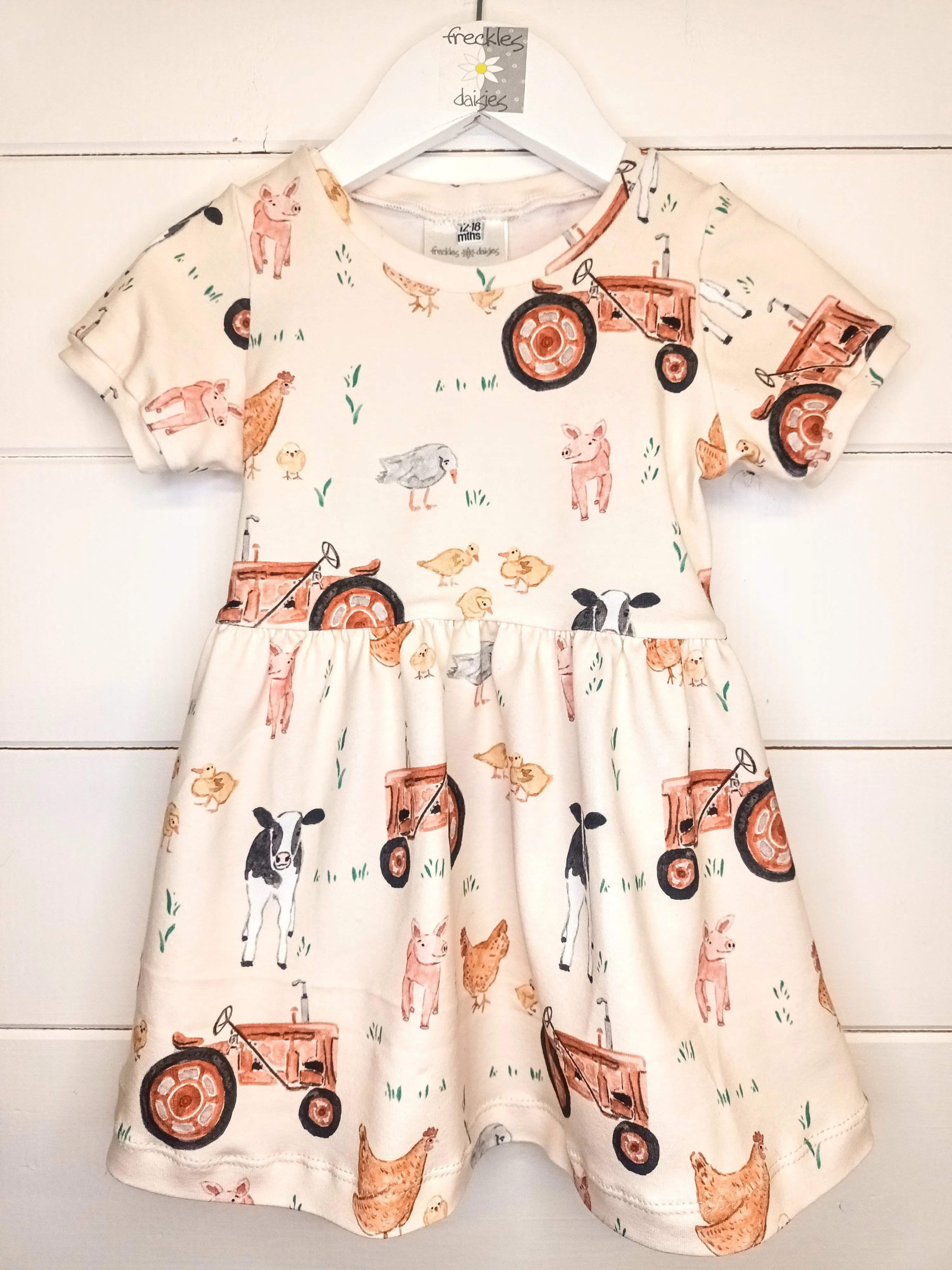 Little Farm Twirl Dress, Cap Sleeve