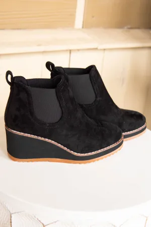 Love you a Latte Black Faux Suede