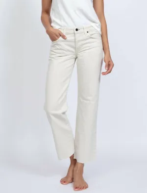 Low Rise Straight Leg Jeans In Sand