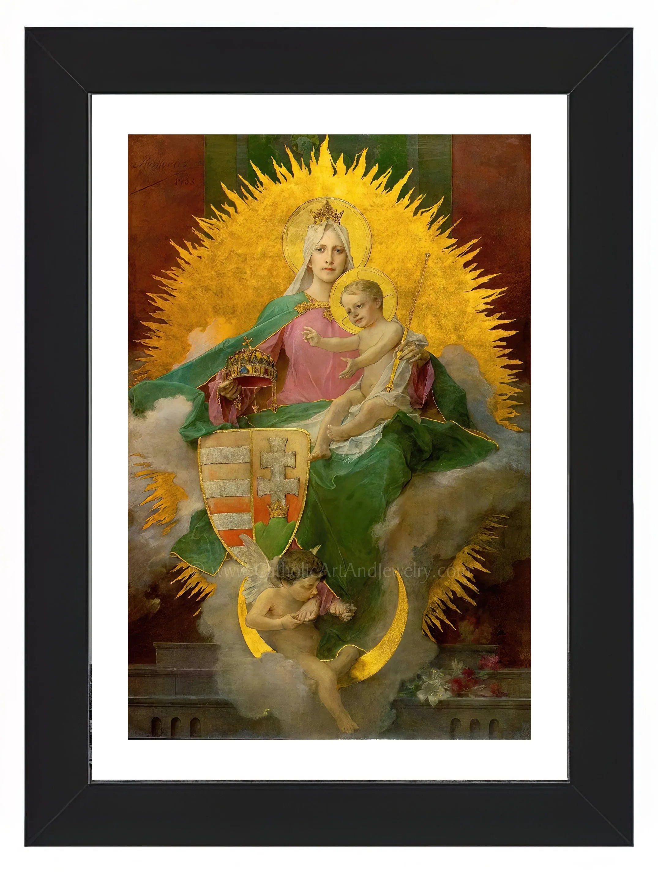 Magna Domina Hungarorum – Madonna and Child – 5 sizes – by Ignác Roskovics – Catholic Art Print