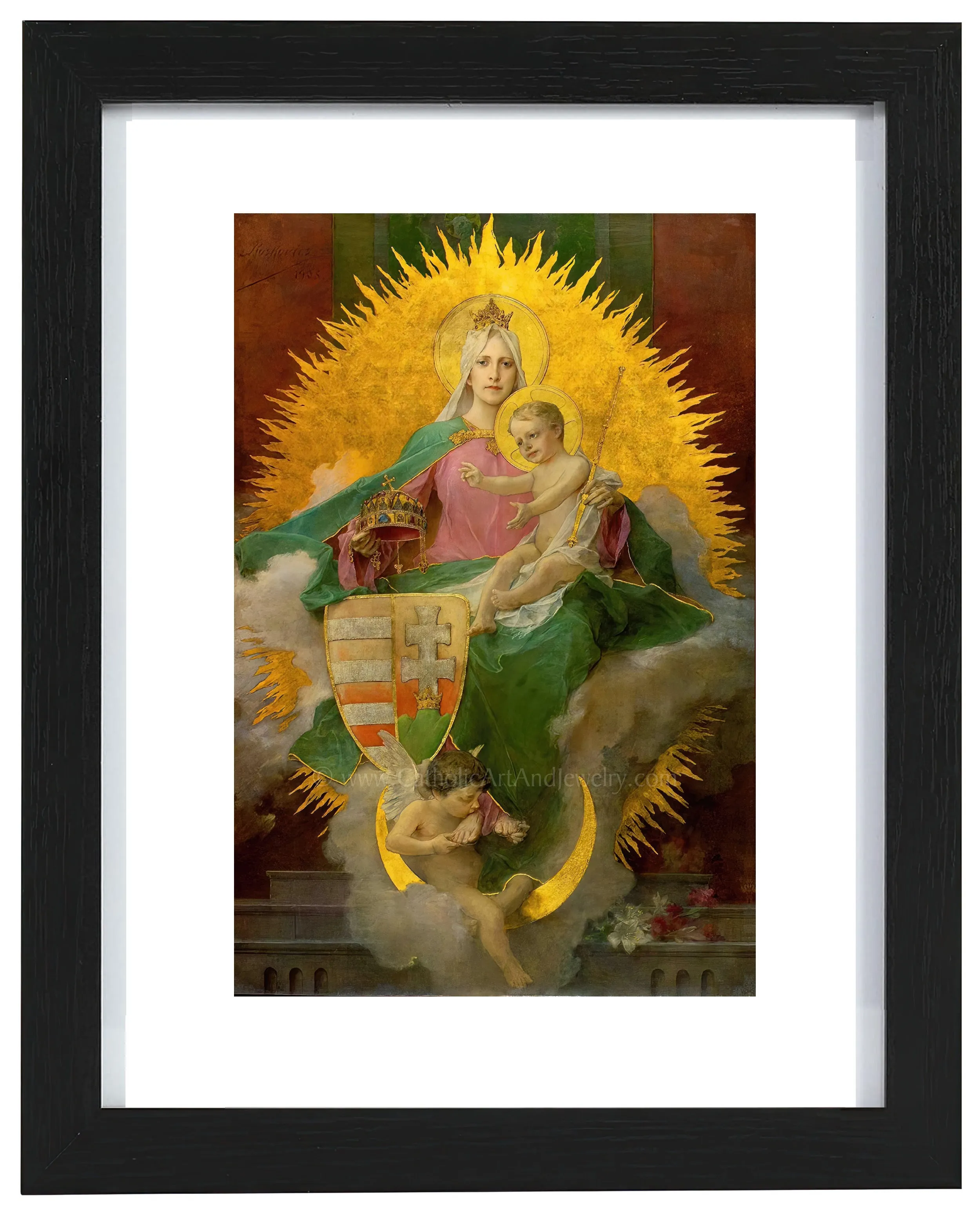 Magna Domina Hungarorum – Madonna and Child – 5 sizes – by Ignác Roskovics – Catholic Art Print