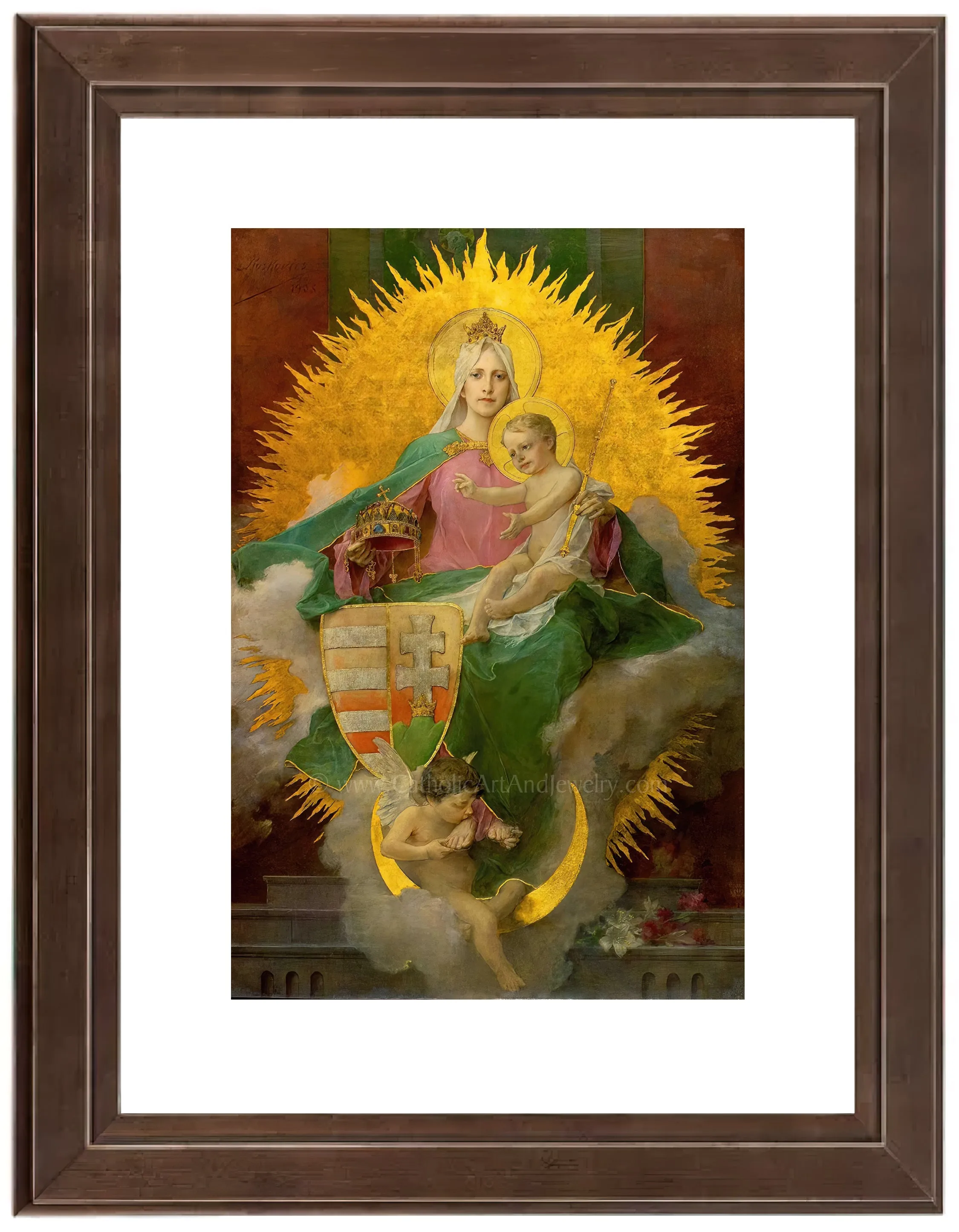 Magna Domina Hungarorum – Madonna and Child – 5 sizes – by Ignác Roskovics – Catholic Art Print