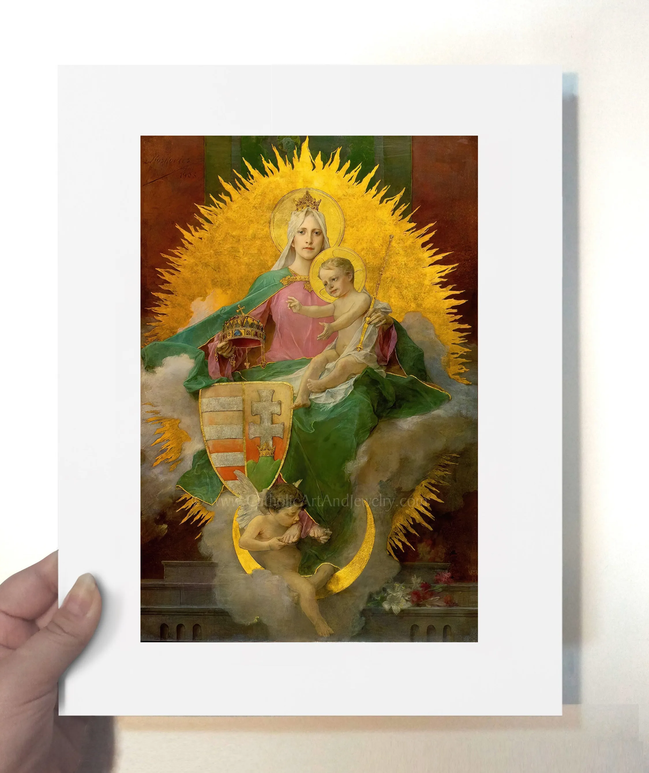 Magna Domina Hungarorum – Madonna and Child – 5 sizes – by Ignác Roskovics – Catholic Art Print