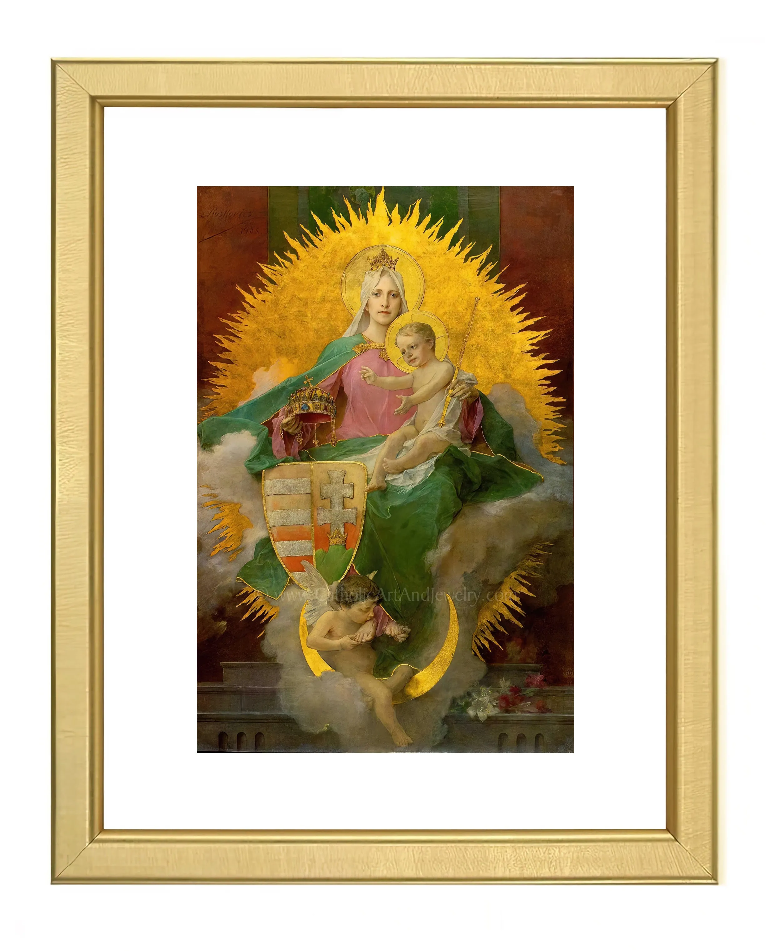 Magna Domina Hungarorum – Madonna and Child – 5 sizes – by Ignác Roskovics – Catholic Art Print