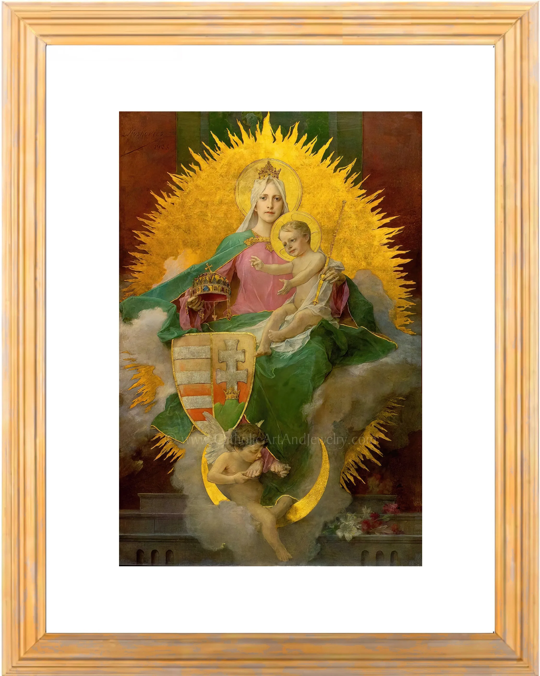 Magna Domina Hungarorum – Madonna and Child – 5 sizes – by Ignác Roskovics – Catholic Art Print