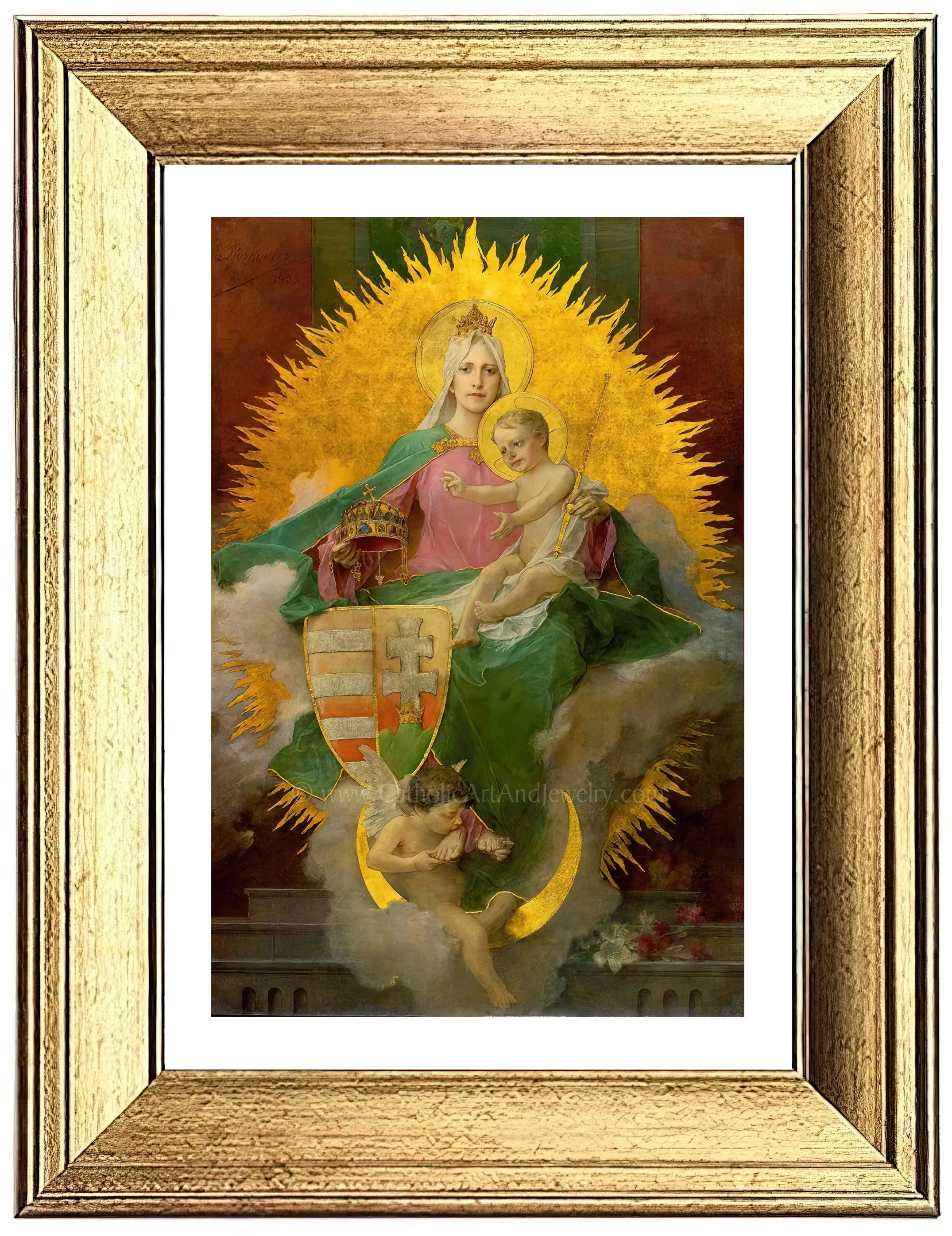 Magna Domina Hungarorum – Madonna and Child – 5 sizes – by Ignác Roskovics – Catholic Art Print