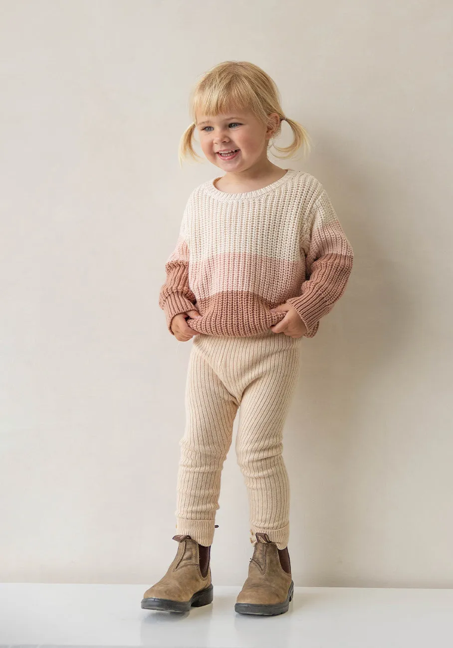 Miann & Co Baby - Texture Rib Legging - Truffle