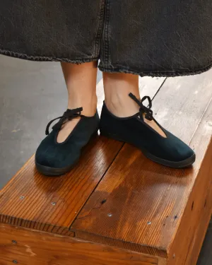 Moonstar Lite Prim W Green Velvet Flat