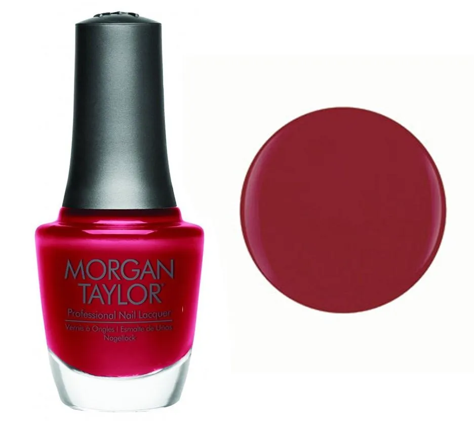 Morgan Taylor Ruby Two-Shoes - Hot Red with Subtle Frost