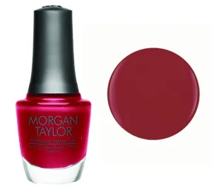 Morgan Taylor Ruby Two-Shoes - Hot Red with Subtle Frost