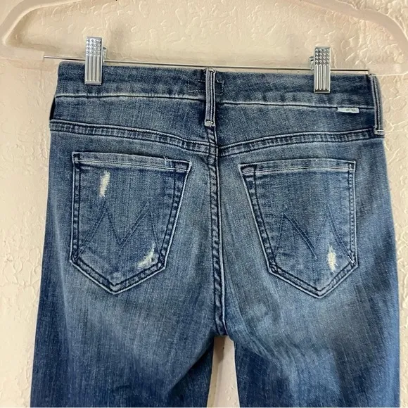 Mother The Looker Crop Distressed Jeans in Gypsy