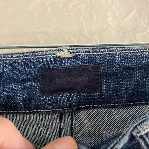 Mother The Looker Crop Distressed Jeans in Gypsy