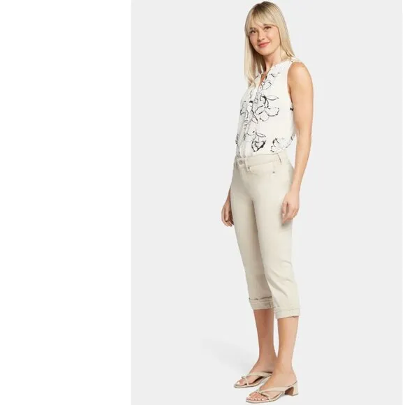 NWT NYDJ Marilyn Straight Crop Jeans - Feather
