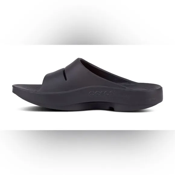 Oofos Men’s Ooahh Slide Sandal - Black Unisex Slide Women’s Sz 10/ Men’s 8